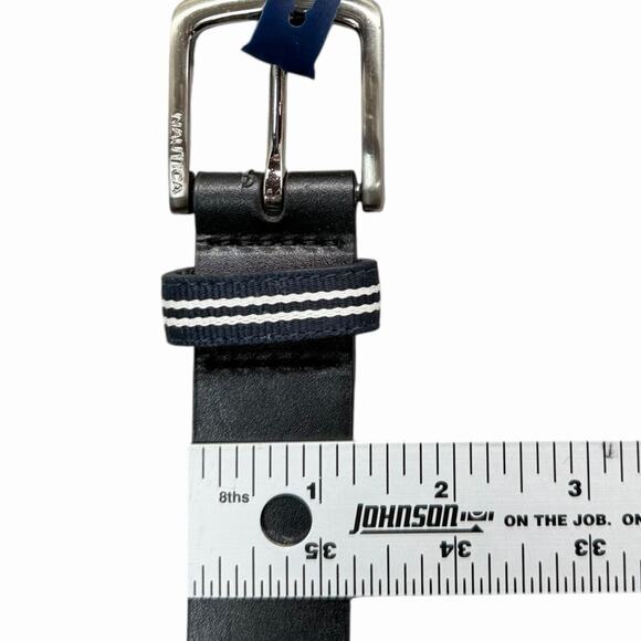 Nautica Mens Dress Belt Black Coated Leather Belt Sz 38 / 95 - Picture 4 of 6